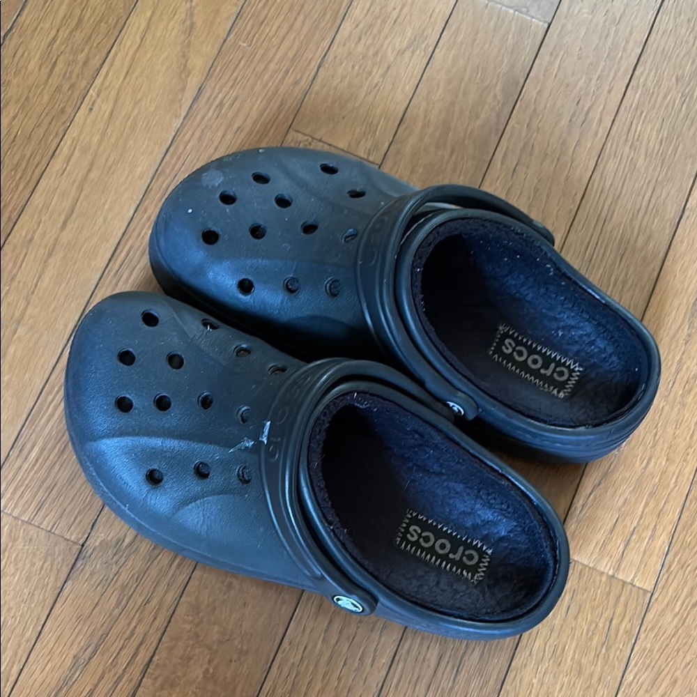 CROCS Black Classic Clogs Perforated Design